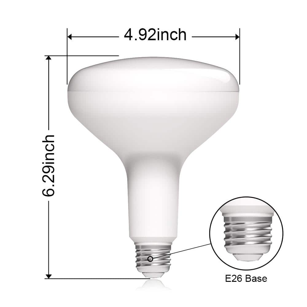 75-Watt Equivalent BR40 Dimmable LED Light Bulb Soft White (6-Pack)