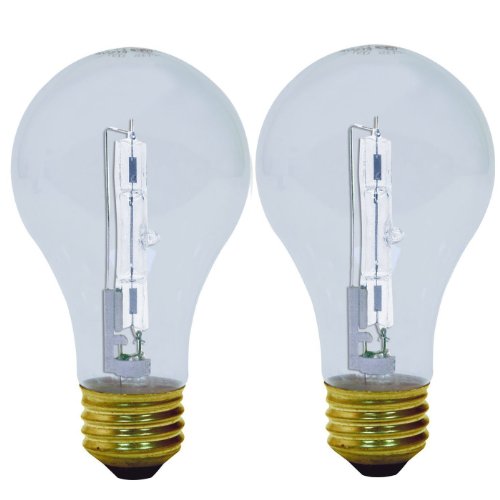 GE Energy-Efficient Crystal Clear 53-Watt, Halogen Light Bulb 2 ea