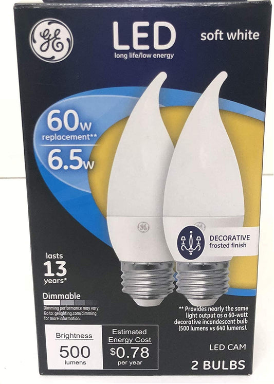 General Electric 2pk 60W LED Light bulb White