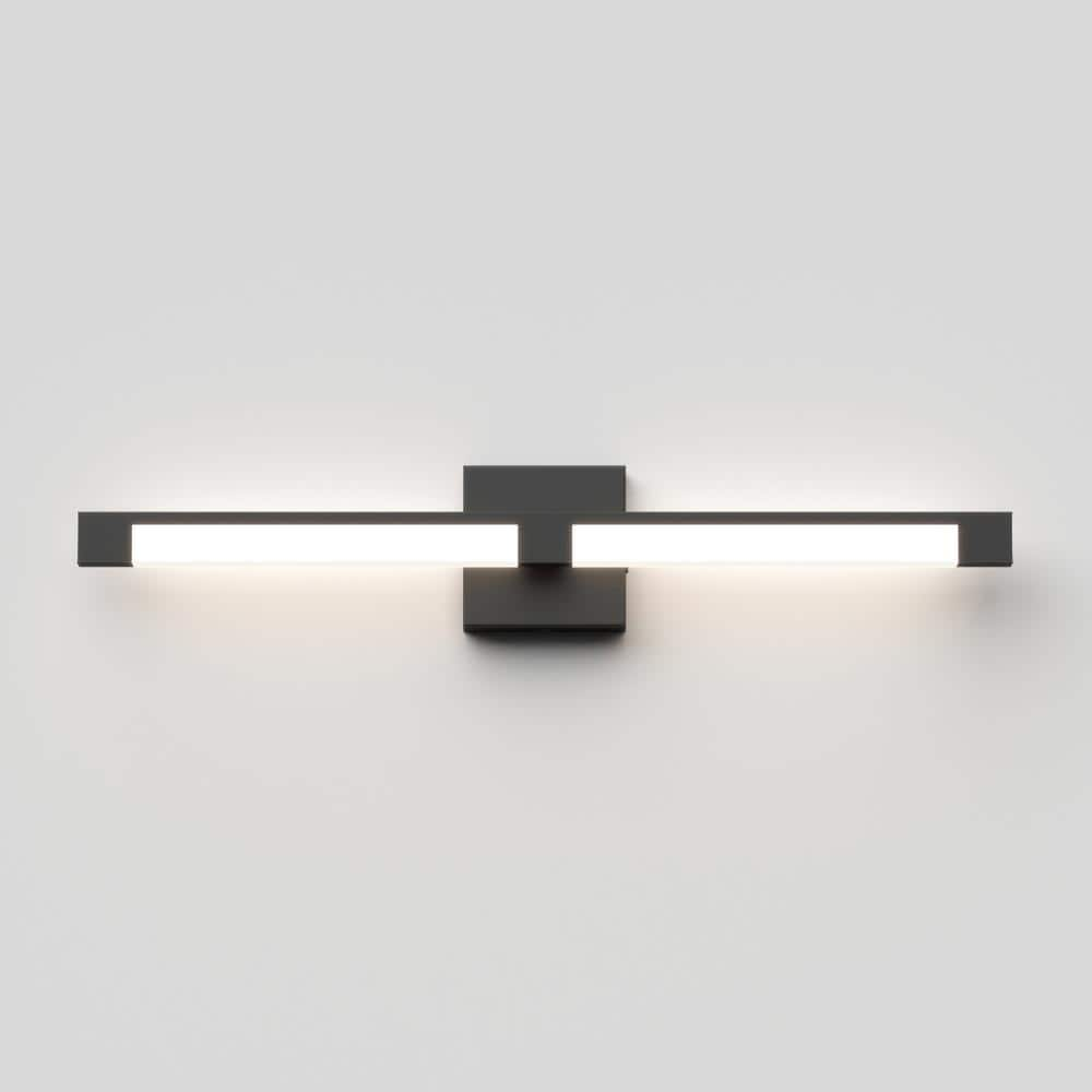 Artika Tivoli 27 in. 1-Light Black LED Modern Bath Vanity Light Bar for Bathroom