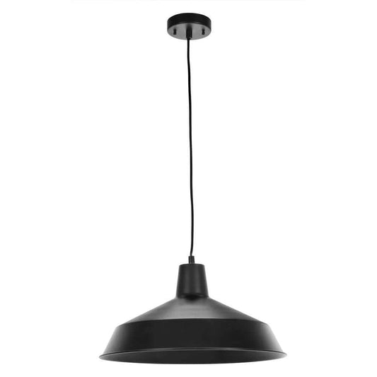 Globe Electric 1-Light Matte Black Barn Light Pendant