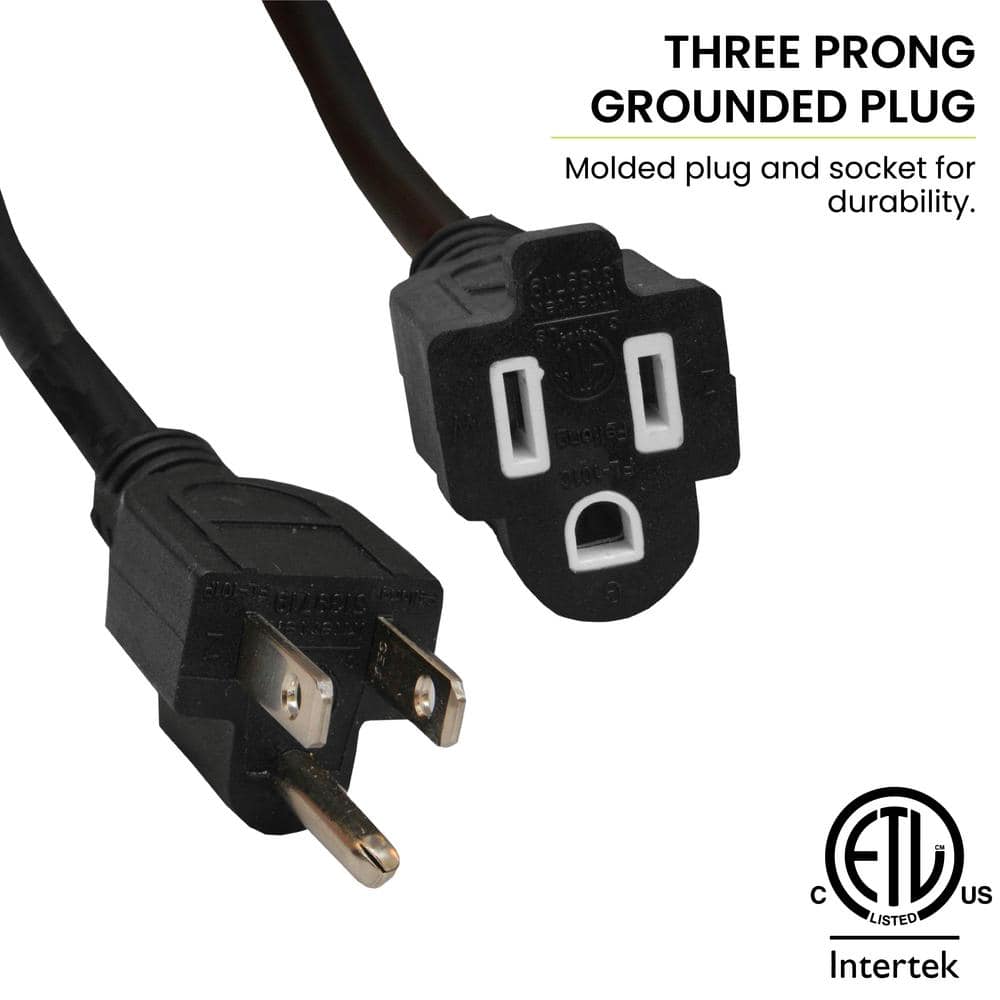 100 ft. 16/3 SJT W-A Extension Cord - Black