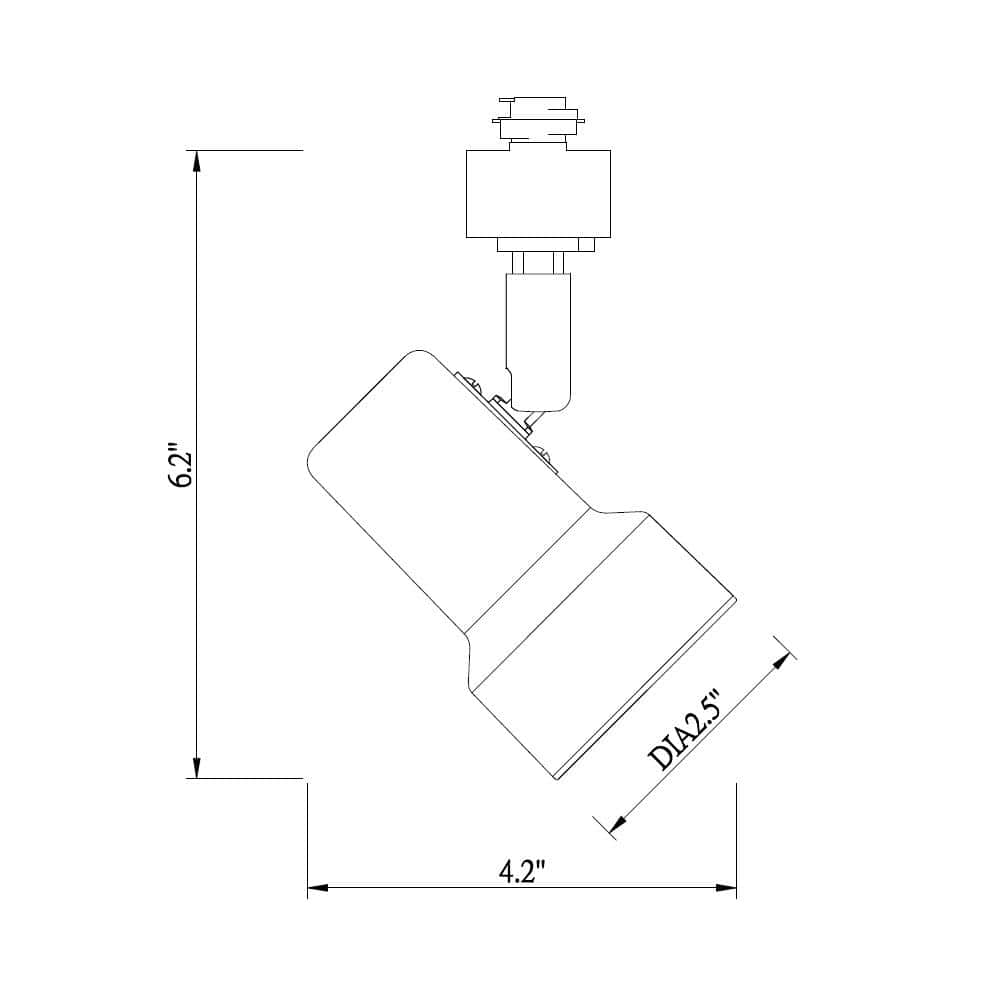 Hampton Bay 1-Light Black Integrated LED Mini-Step Linear Track Lighting Head