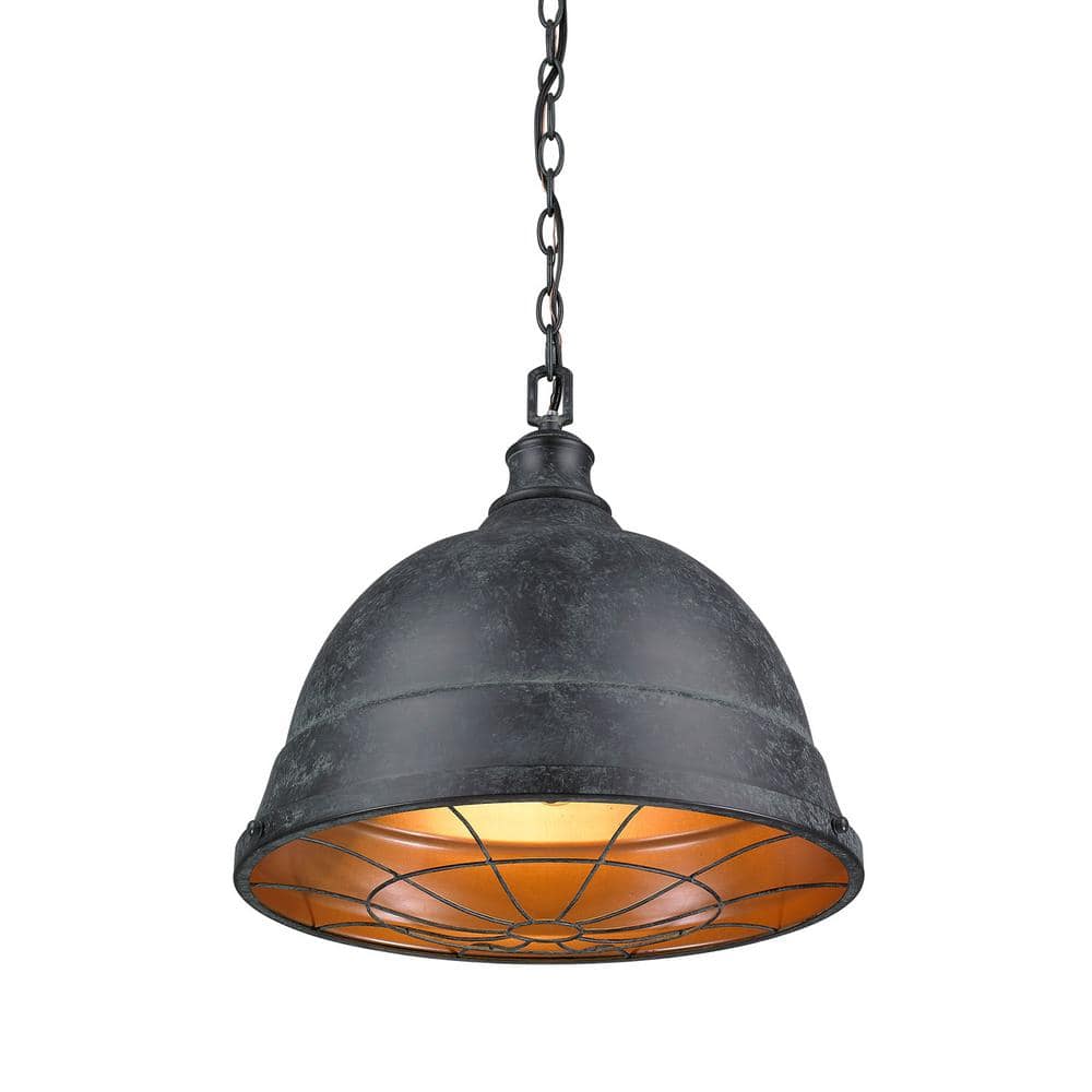 Golden Lighting Bartlett 2-Light Black Patina Pendant