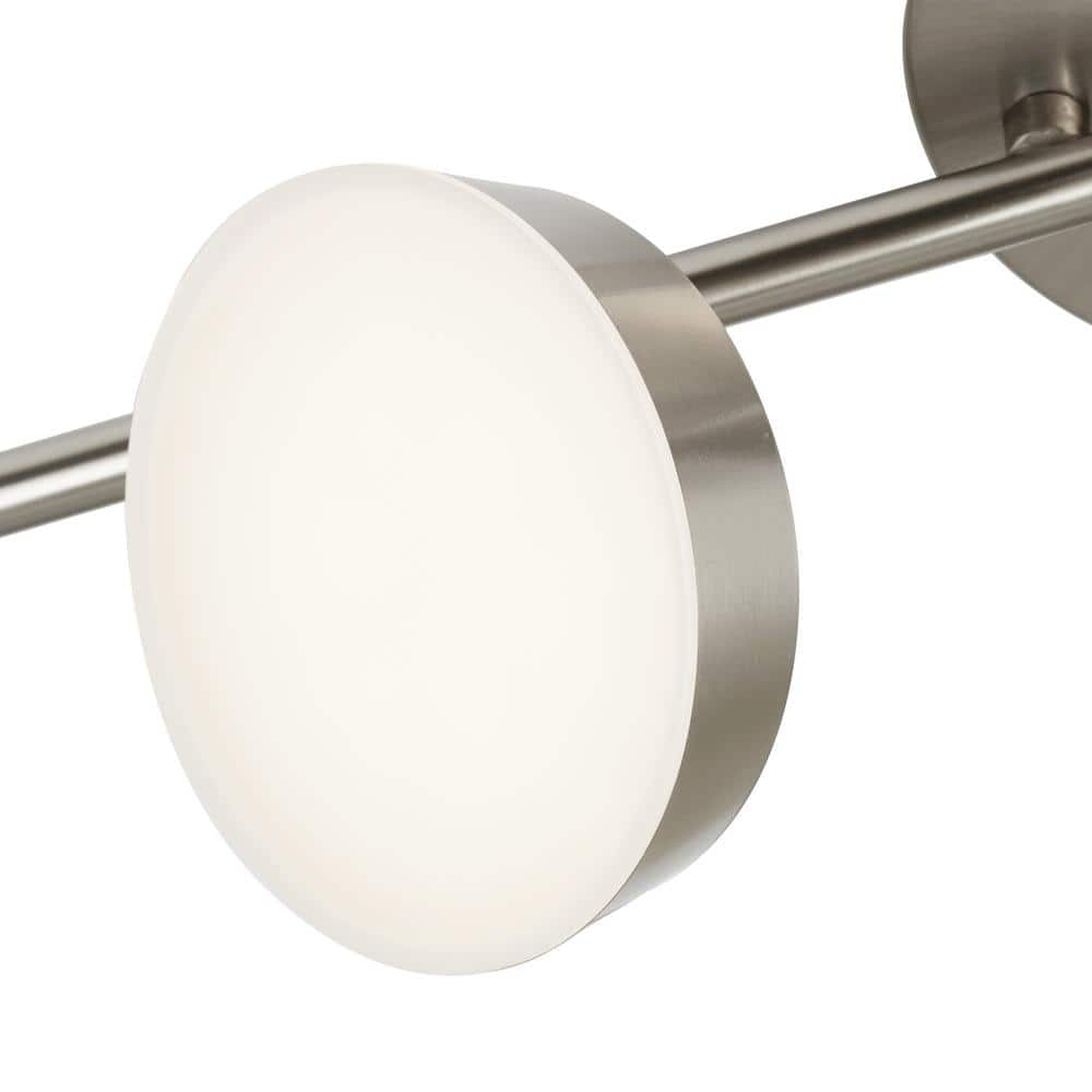 Alsy 2.6 ft. 4-Light Brushed Nickel Integrated LED Fixed Track Lighting Kit