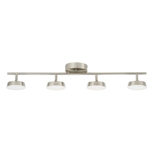 Alsy 2.6 ft. 4-Light Brushed Nickel Integrated LED Fixed Track Lighting Kit