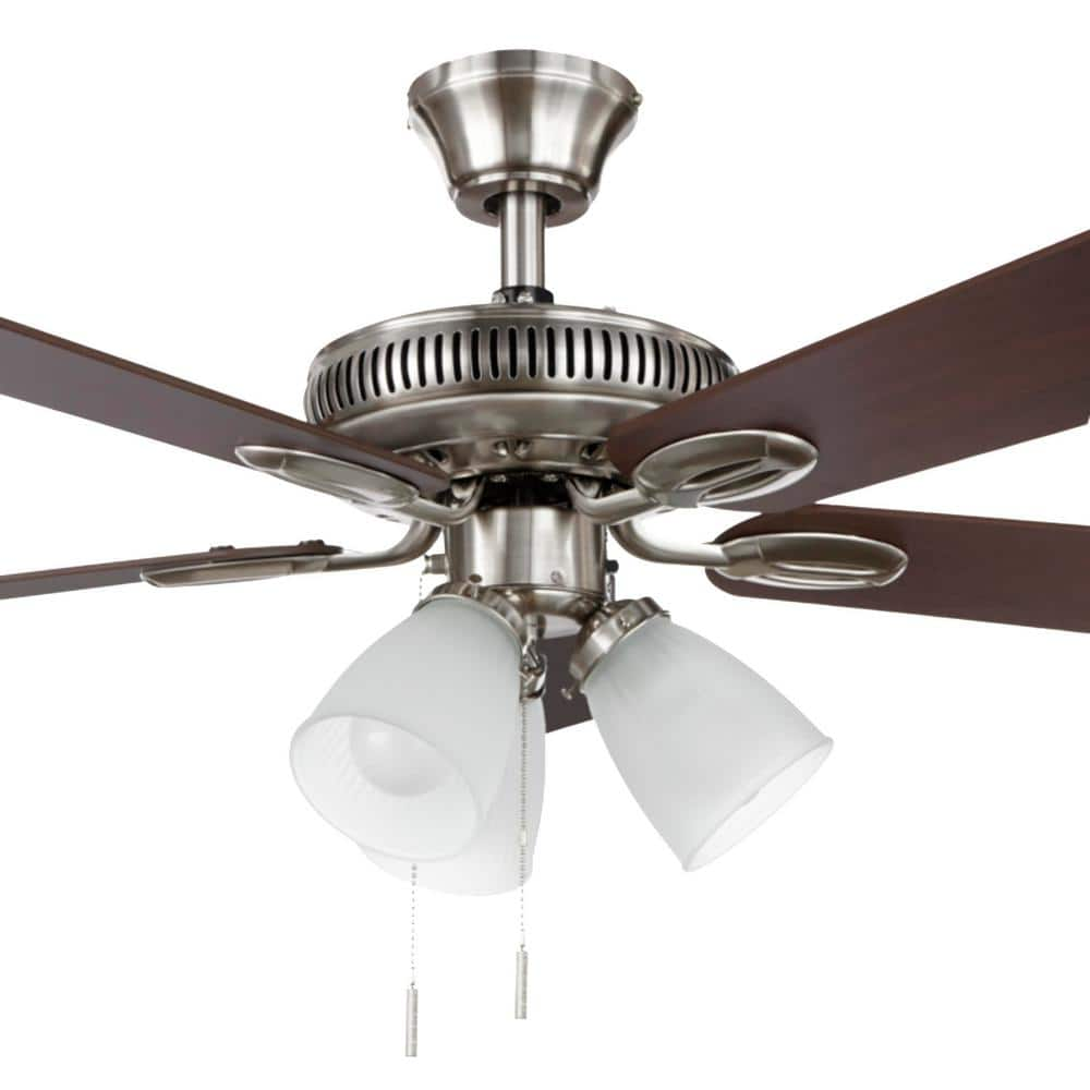 Hampton Bay Glendale 42 in. LED Indoor Brushed Nickel Ceiling Fan with Light Kit