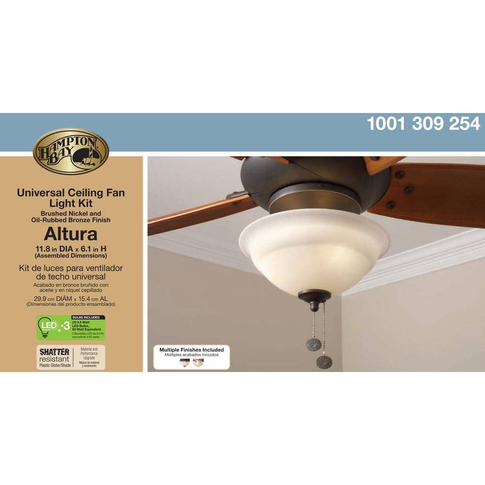 Hampton Bay Altura LED Universal Ceiling Fan Light Kit