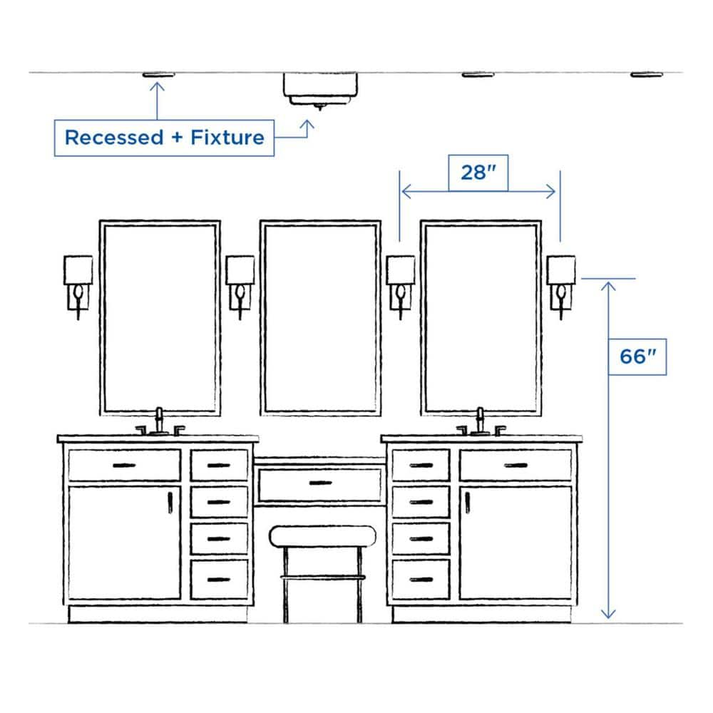 Progress Lighting Metric Collection 4-Light Brushed Nickel Etched/Painted White Inside Glass Coastal Bath Vanity Light