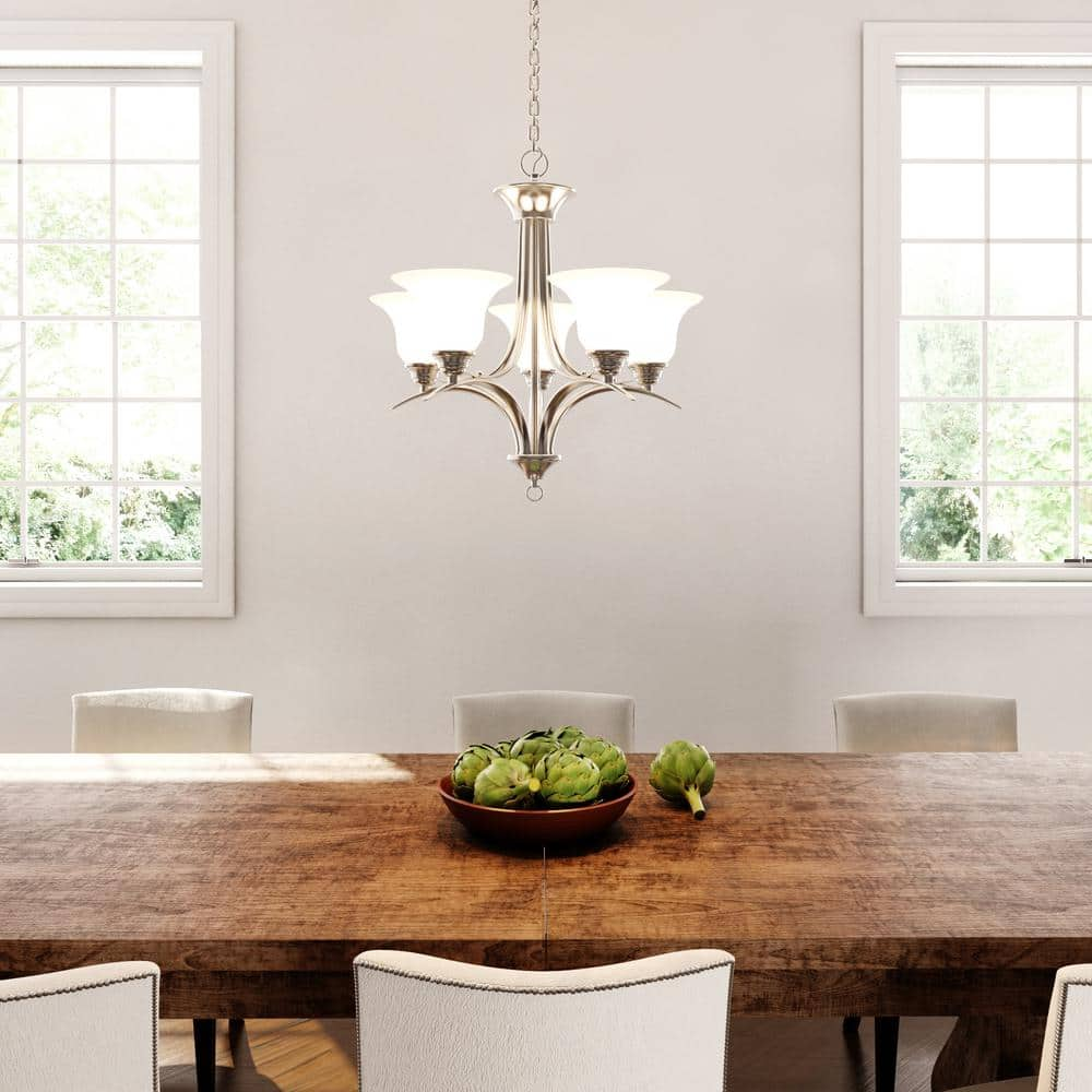 Volume Lighting Trinidad 5-Light Brushed Nickel Chandelier