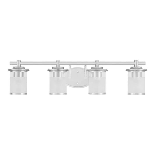 Hampton Bay Truitt 32.13 in. 4-Light Chrome Modern Bath Vanity Light