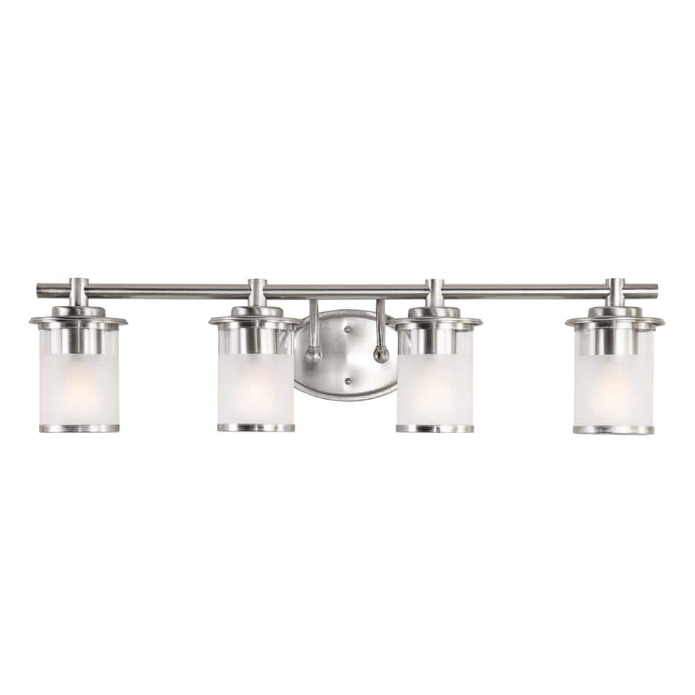 Hampton Bay Truitt 32.13 in. 4-Light Chrome Modern Bath Vanity Light