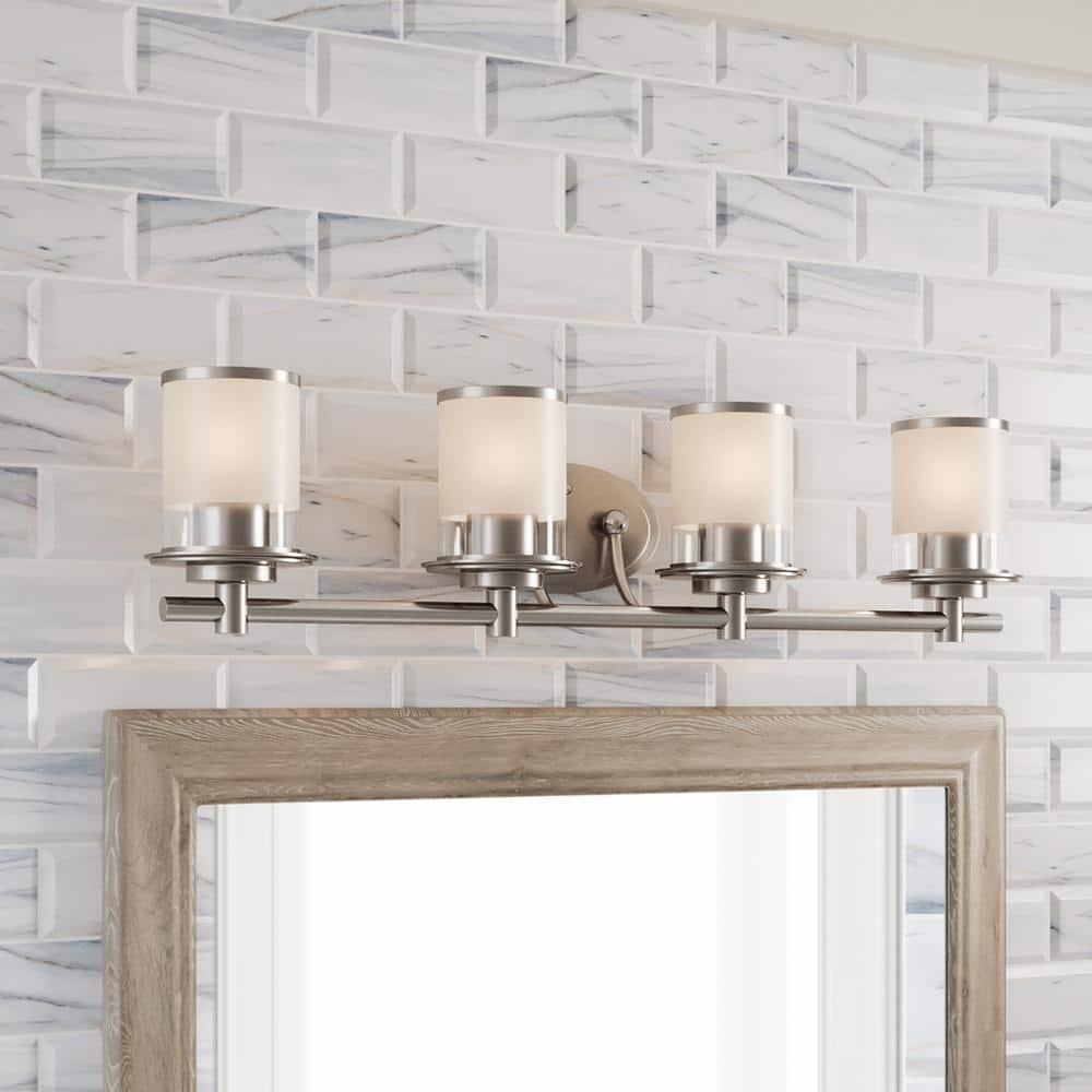 Hampton Bay Truitt 32.13 in. 4-Light Chrome Modern Bath Vanity Light