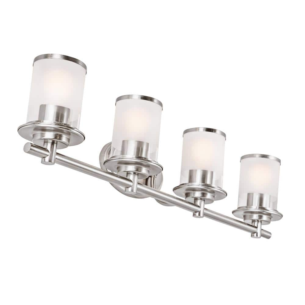 Hampton Bay Truitt 32.13 in. 4-Light Chrome Modern Bath Vanity Light