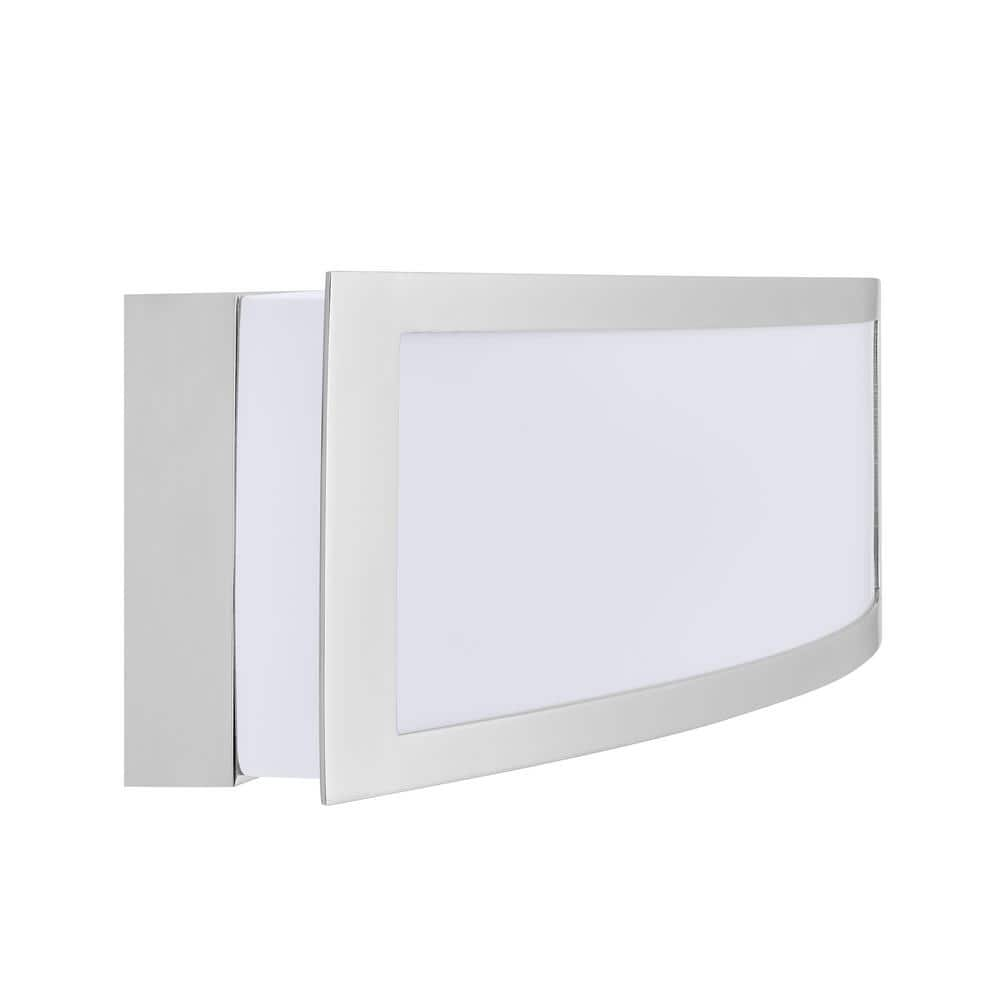 Hampton Bay Woodbury 24.02 in. Chrome LED Bathroom Vanity Light Bar with Frosted Acrylic Shade