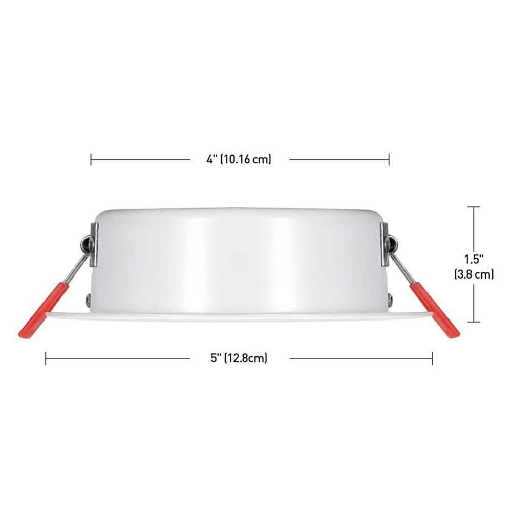 Commercial Electric Slim Directional 4 in. Color Selectable New Construction and Remodel Canless Recessed Integrated LED Kit