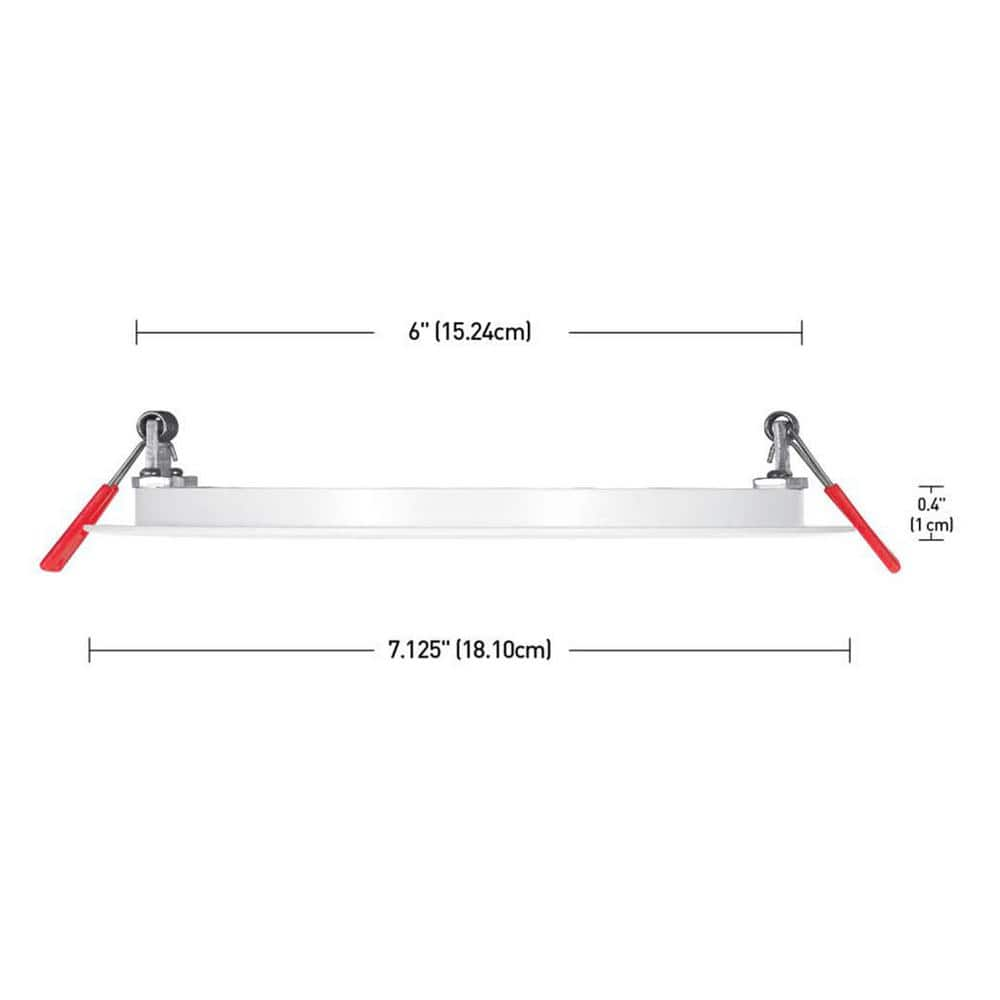 Commercial Electric Ultra Slim 6 in. Color Selectable New Construction and Remodel Canless Recessed Integrated LED Kit (4-Pack)