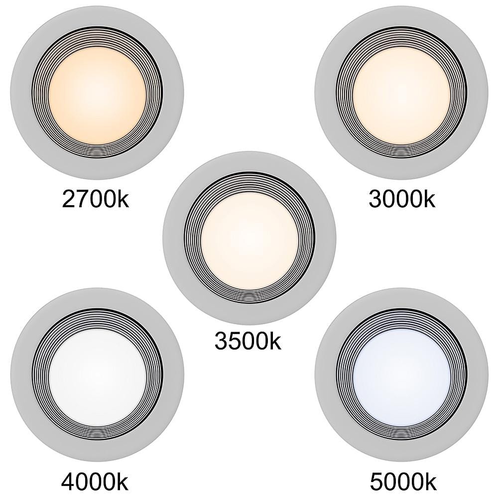 Commercial Electric 4 in. Selectable Integrated LED Recessed Trim Downlight 30 Configurations in One Fixture High Ceiling Output Dimmable