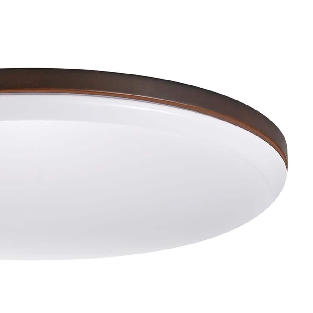 Globe Electric Ellington 28-Watt Dark Bronze Integrated LED Ceiling Flush Mount