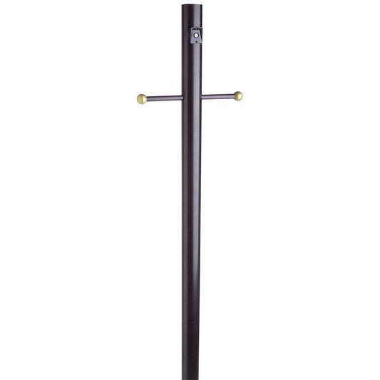 Design House 6-2/3 ft. Black Lamp Post with Cross Arm and Photo Eye