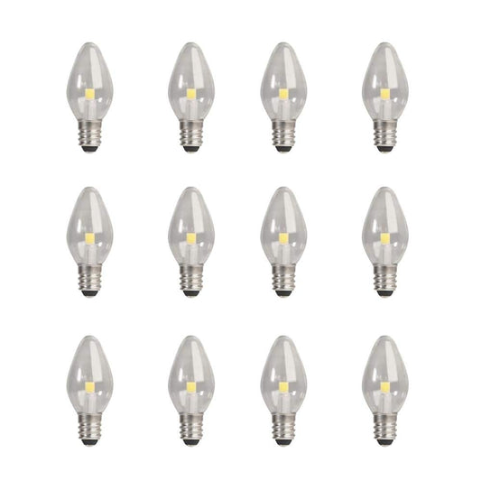 Feit Electric 7-Watt Equivalent C7 2700K Clear LED E12 Night Light Bulb (12-Pack)