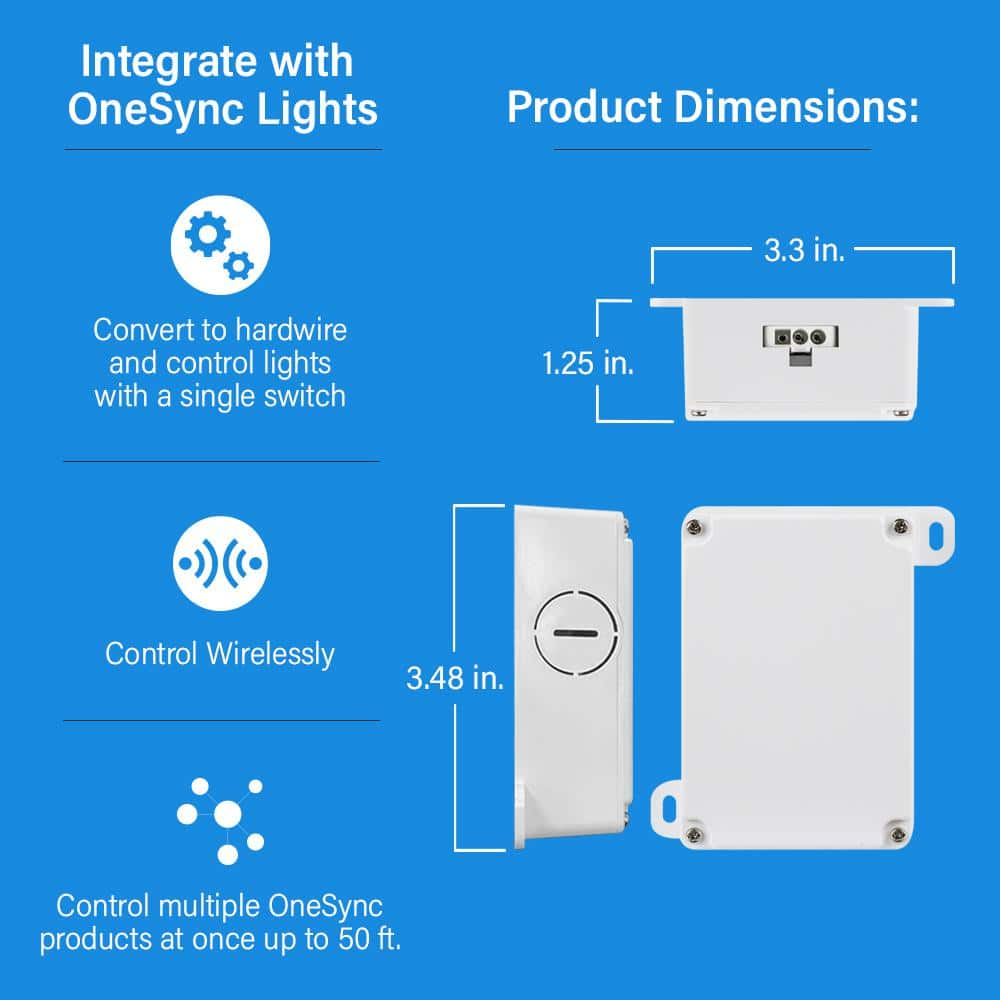 Feit Electric Under Cabinet Hard Wire Converter Box Replacement Master Switch (4-Pack)