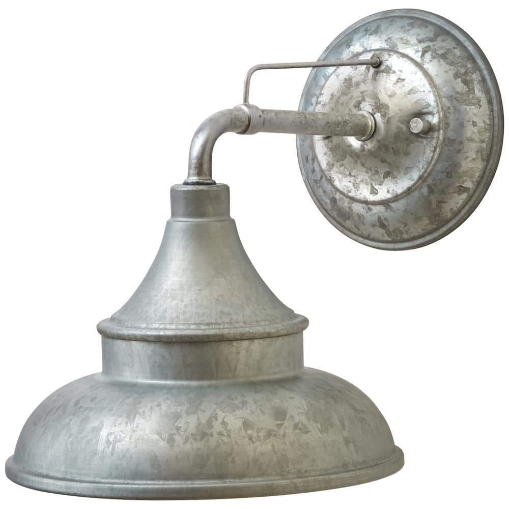 Hampton Bay Galvanized Outdoor Barn Light Wall Mount Sconce