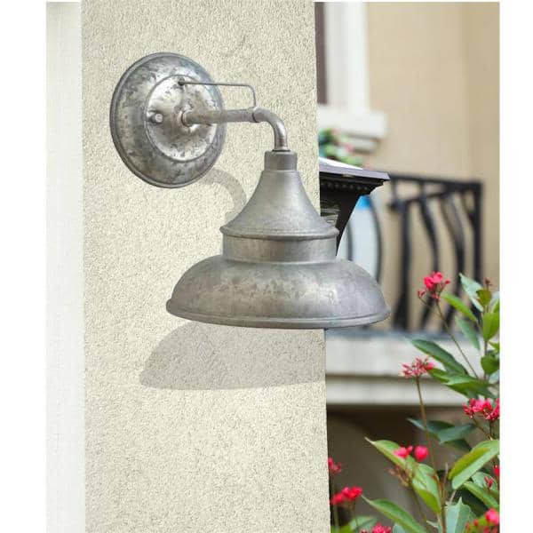 Hampton Bay Galvanized Outdoor Barn Light Wall Mount Sconce