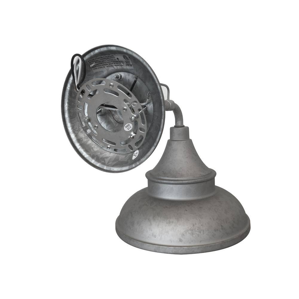 Hampton Bay Galvanized Outdoor Barn Light Wall Mount Sconce