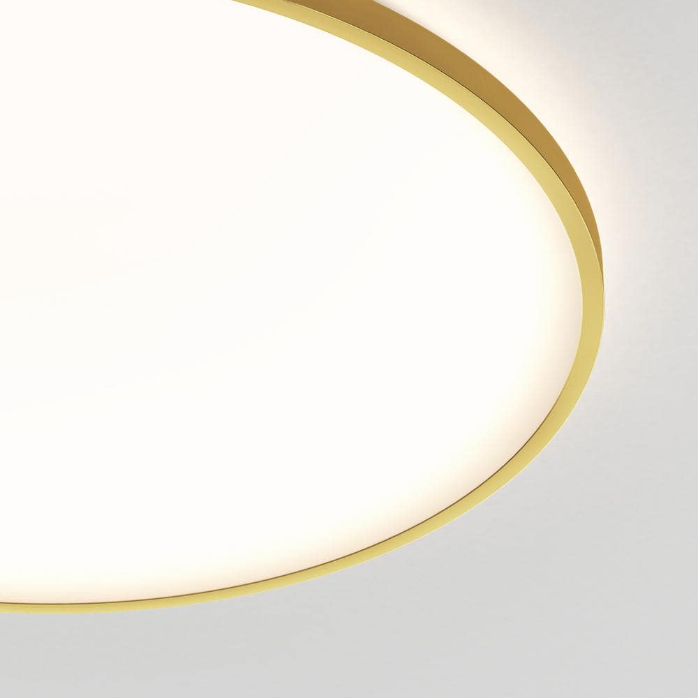 Artika Europa 21 in. 1-Light Modern Gold Selectable LED Flush Mount Ceiling Light for Bedroom