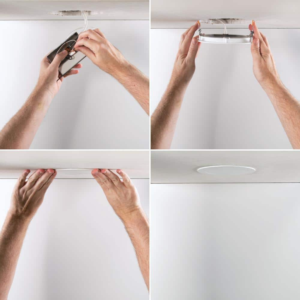 HALO HLBSL 6 in. Color Selectable (4000K-6000K) New Construction or Remodel Canless Recessed Integrated LED Kit