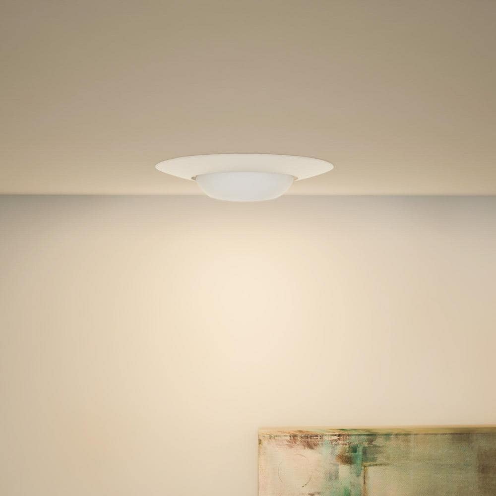 Halo 6 in. White Recessed Ceiling Light Trim with Adjustable Eyeball