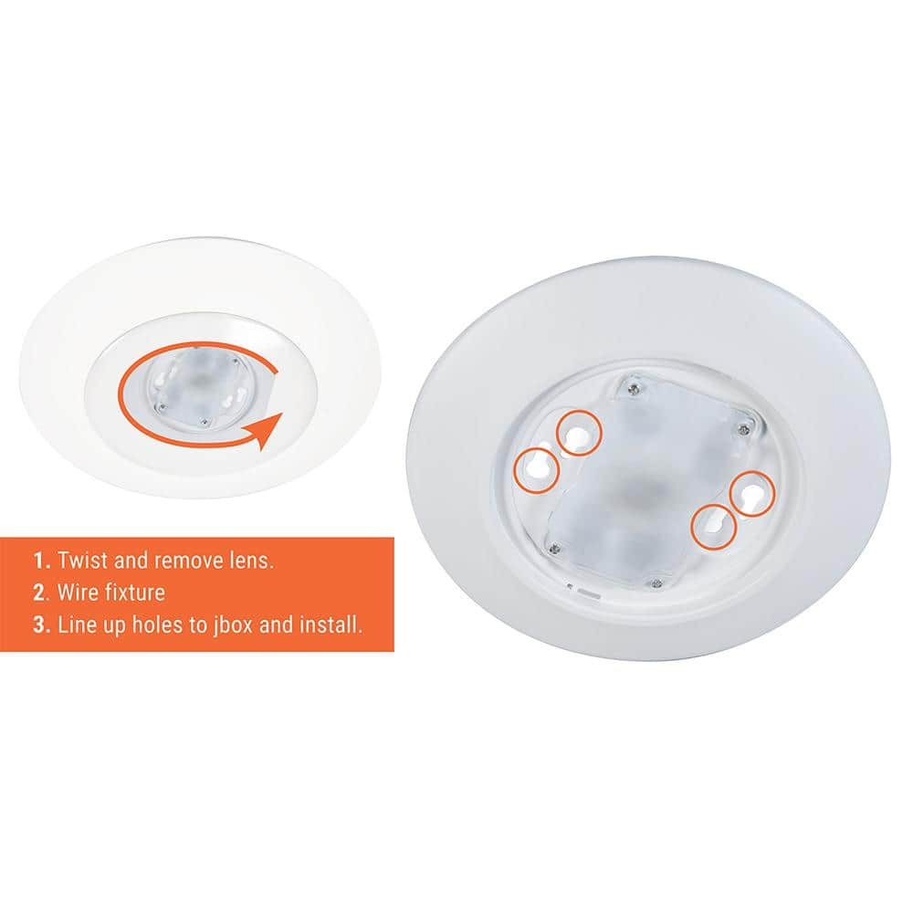 Halo HLC 6 in. 3000K Integrated LED Recessed Light Trim (6-Pack)