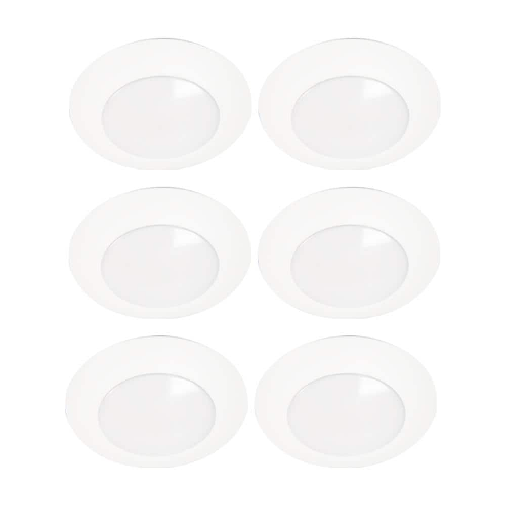 Halo HLC 6 in. 3000K Integrated LED Recessed Light Trim (6-Pack)