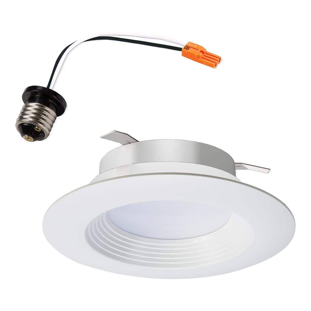 Halo 4 in. 2700K Integrated LED Recessed Ceiling Light Retrofit Trim at 90 CRI Warm White Title 20 Compliant