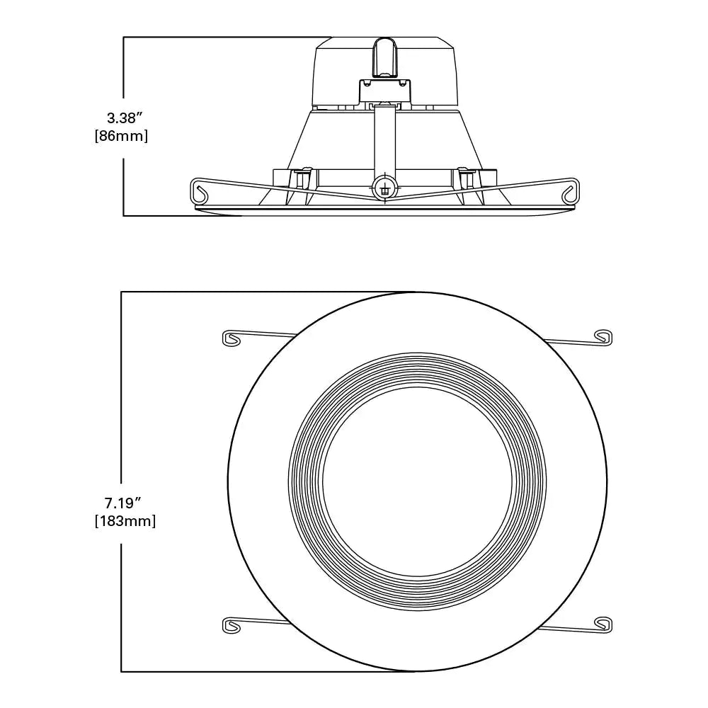 Halo LT56 Series 5 in. /6 in. Selectable CCT(3000-5000K) Integrated LED, White Recessed Light, Dimmable Retrofit Trim