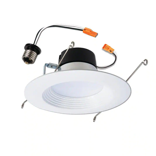 Halo LT56 Series 5 in. /6 in. Selectable CCT(3000-5000K) Integrated LED, White Recessed Light, Dimmable Retrofit Trim