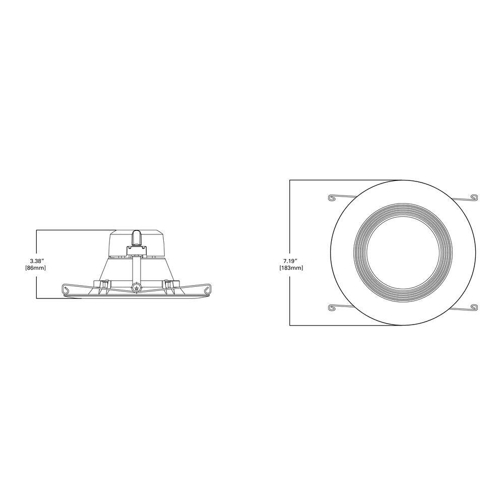 Halo LT 5 in. and 6 in. 2700K Integrated LED Retrofit White Recessed Ceiling Light Trim at Warm White, (6-Pack)