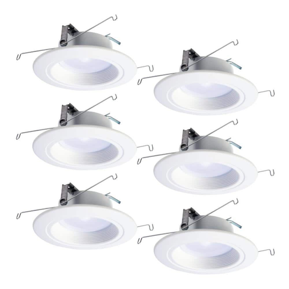 Halo RL 5 in. and 6 in. Selectable CCT 940 Lumen Integrated LED White Recessed Ceiling Light Trim Extra Brightness (Single Light)