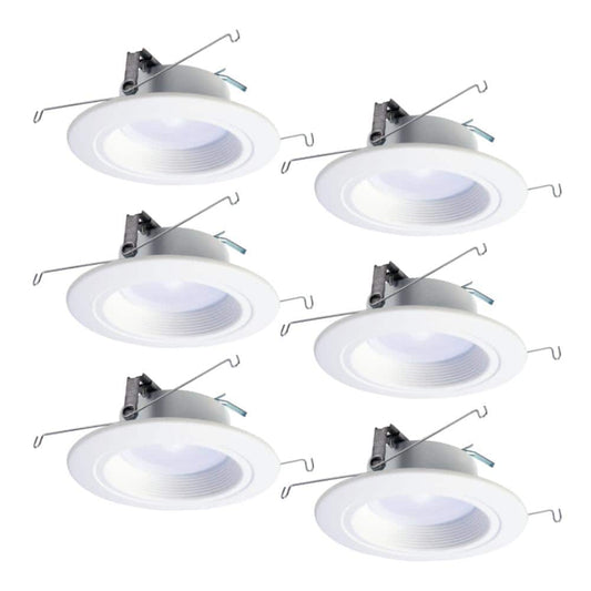 Halo RL 5 in. and 6 in. Selectable CCT 940 Lumen Integrated LED White Recessed Ceiling Light Trim Extra Brightness (Single Light)