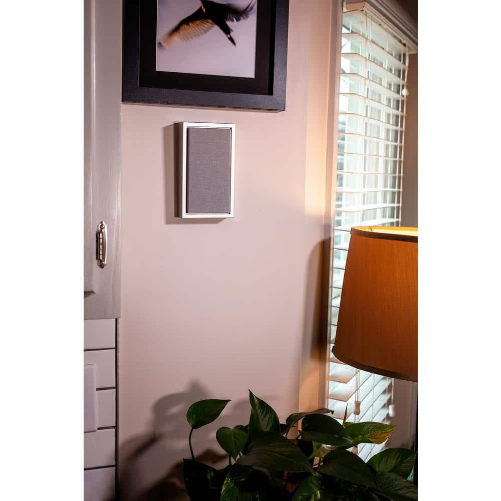 Hampton Bay Wireless Battery Door Bell Kit in Nickel with Gray Fabric