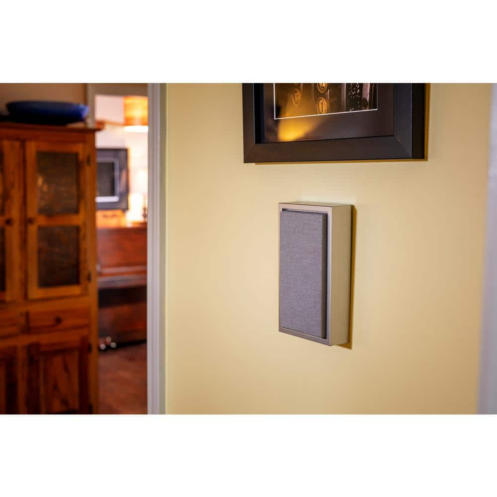 Hampton Bay Wireless Battery Door Bell Kit in Nickel with Gray Fabric