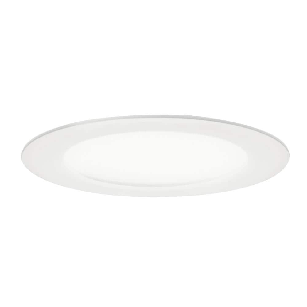 KICHLER Direct-to-Ceiling 5 in. Round Slim Canless 27K New Construction or Remodel Integrated LED Recessed Light Kit