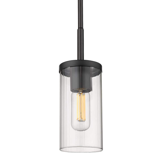 Golden Lighting Winslett 1-Light Matte Black Mini Pendant