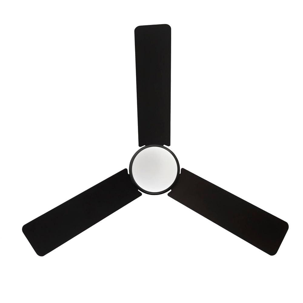 Hampton Bay Castlegate 44 in. Indoor Integrated LED Matte Black Ceiling Fan with 3 Reversible Blades, Light Kit and Remote Control