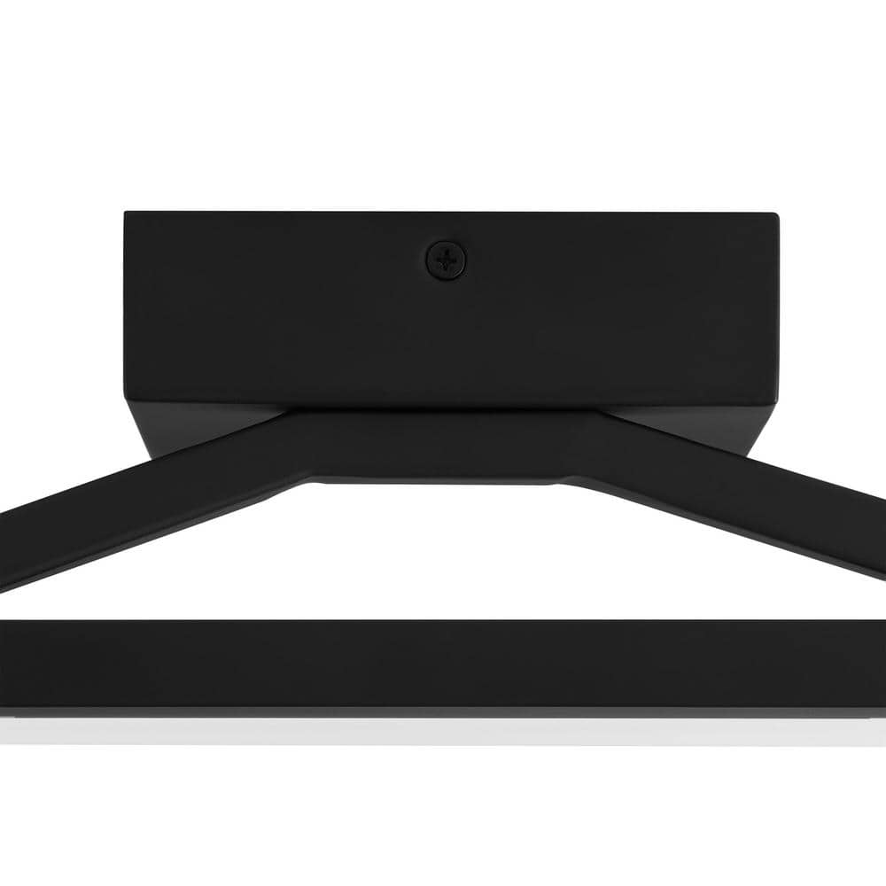 Hampton Bay Eldridge 24 in. Matte Black 1-Light LED Bathroom Vanity Light Bar