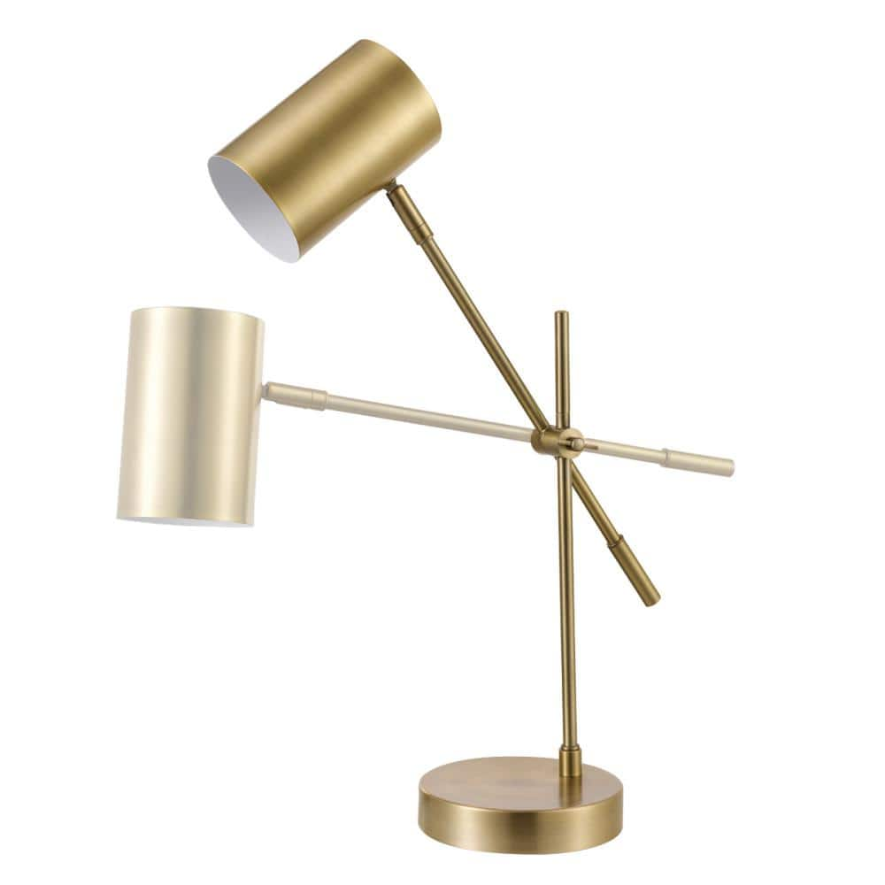 Globe Electric Pratt 20 in. Matte Brass Desk Lamp