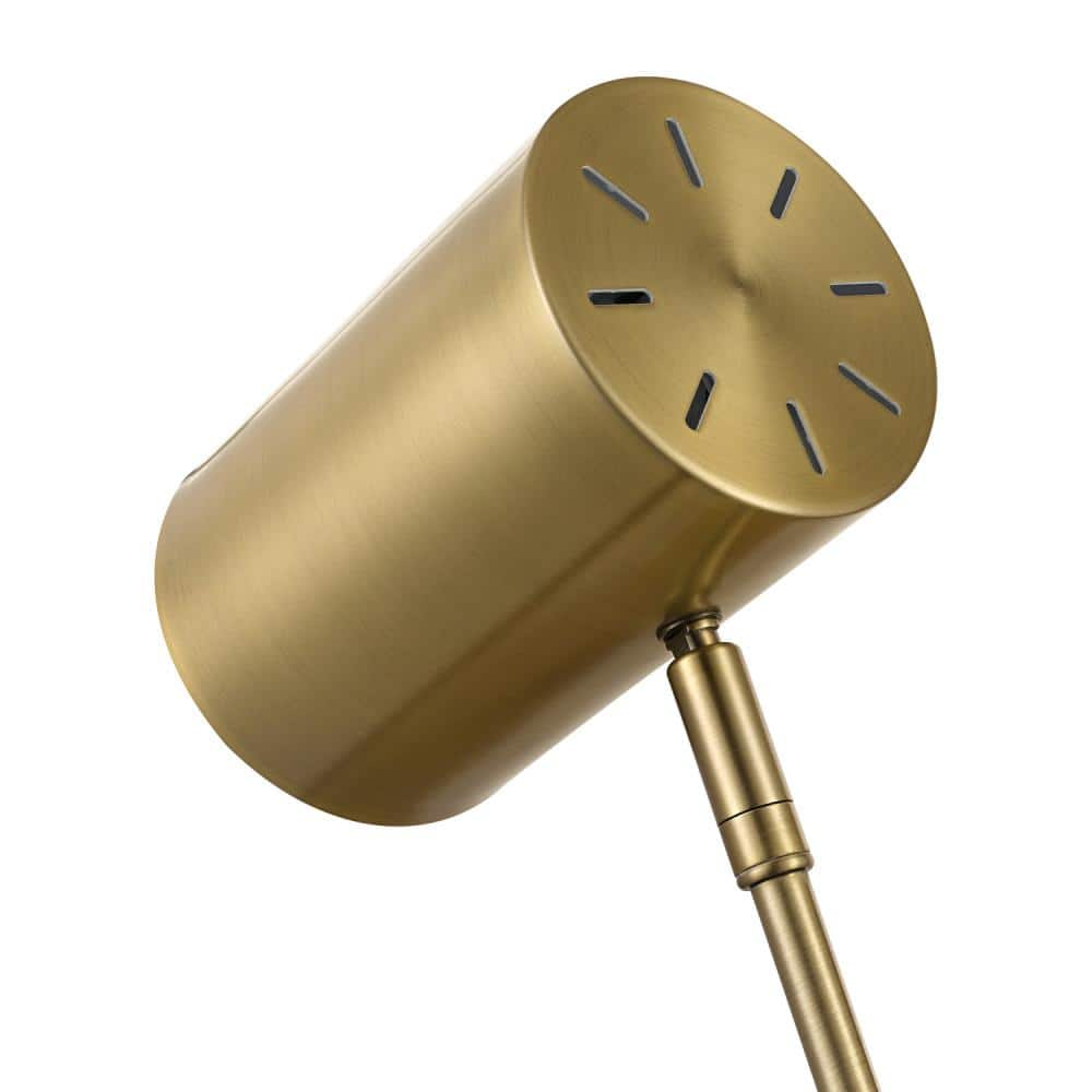 Globe Electric Pratt 20 in. Matte Brass Desk Lamp