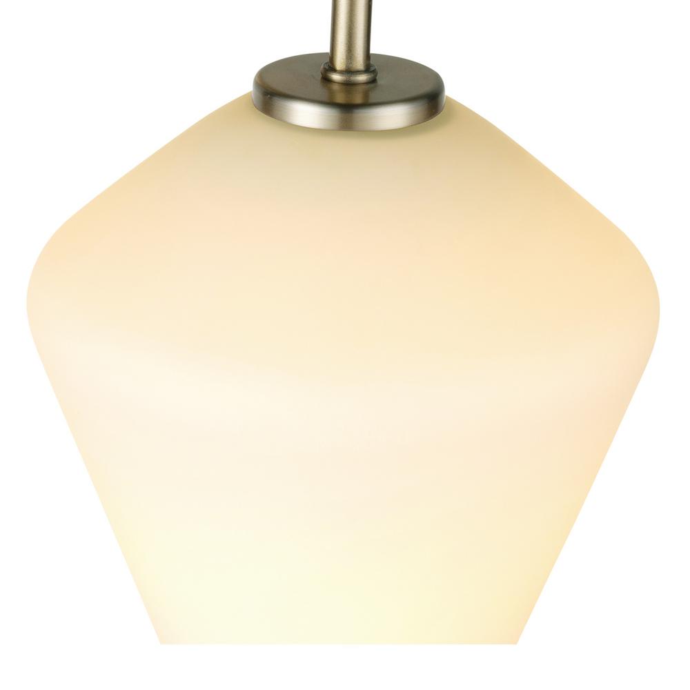 Globe Electric Raja 1-Light Matte brass Wall Sconce with Opal Glass Shade, LED Bulb Included