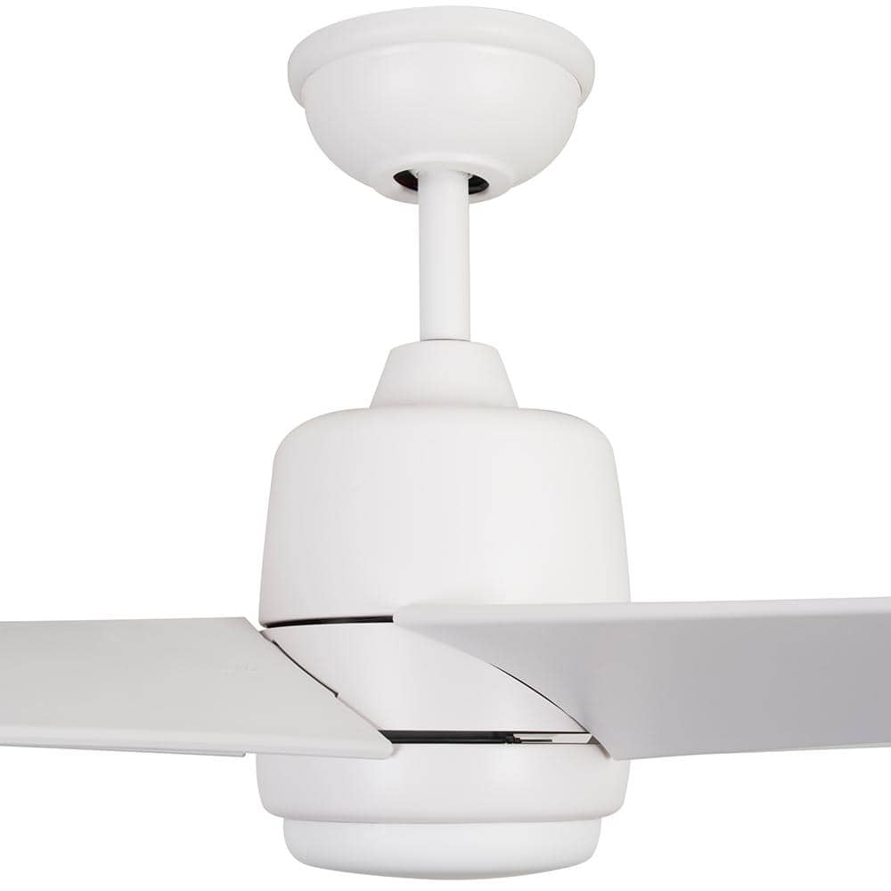 Hampton Bay Mena 54 in. White Color Changing Integrated LED Indoor/Outdoor Matte White Ceiling Fan with Light Kit and Remote Control